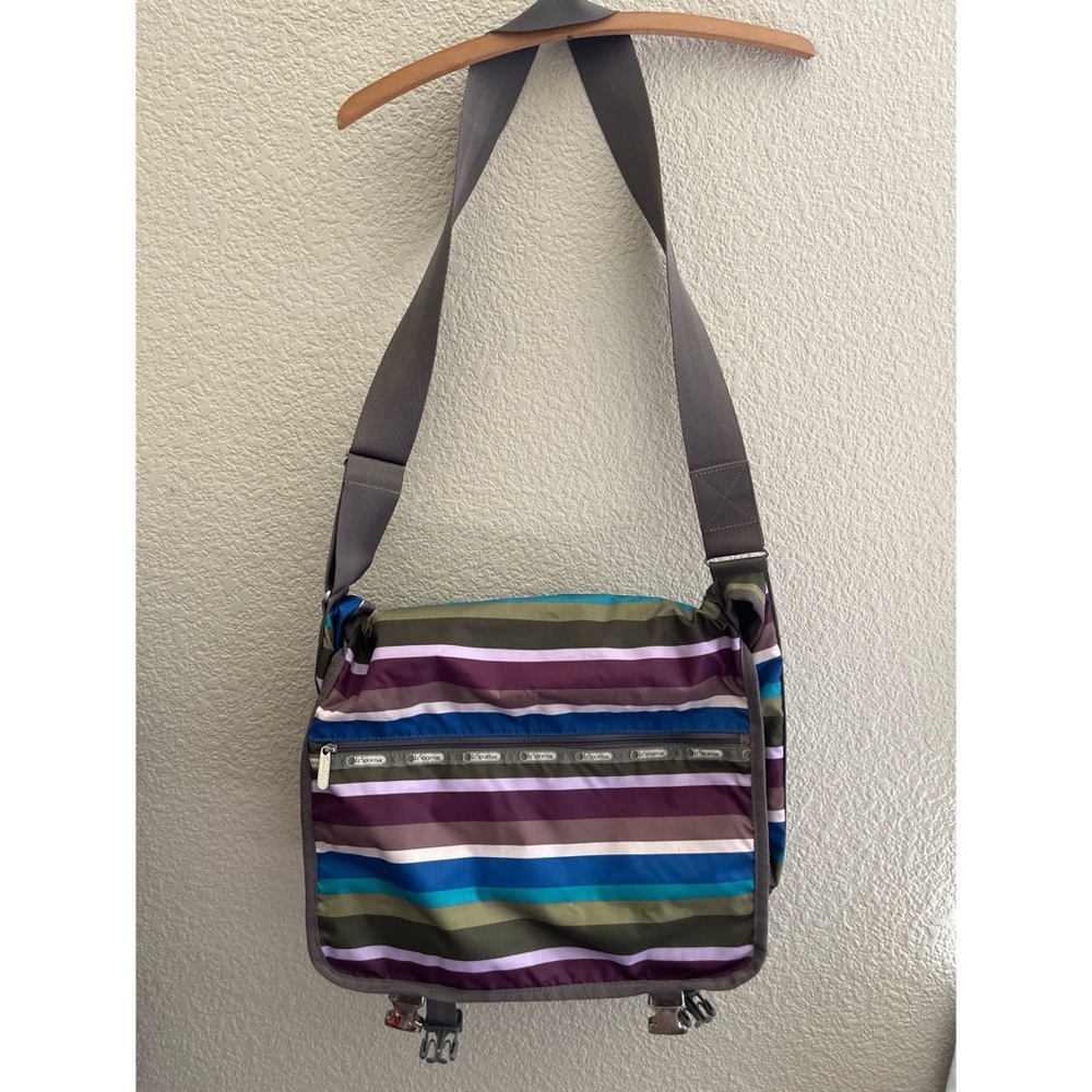 Leportsac Striped Messenger Bag